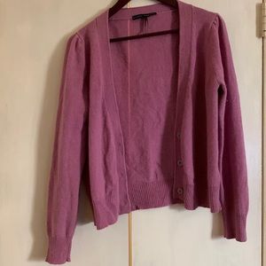 100% cashmere, purple, cardigan